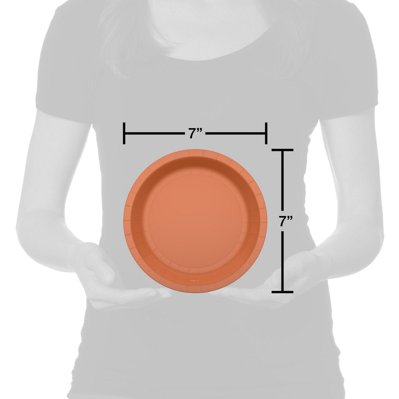 American Greetings Orange 7" Paper Plates; image 2 of 3