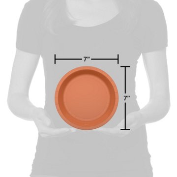 American Greetings Orange 7" Paper Plates, 10 ct