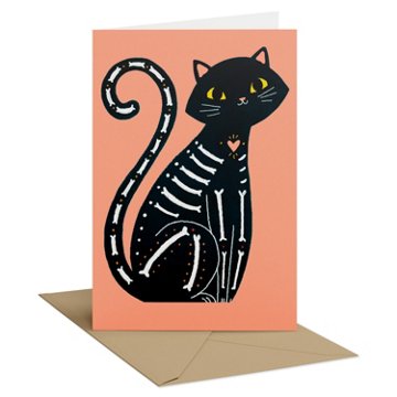 American Greetings Black Cat Halloween Card (Hissing You)