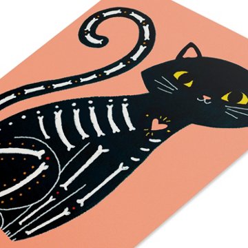 American Greetings Black Cat Halloween Card (Hissing You)