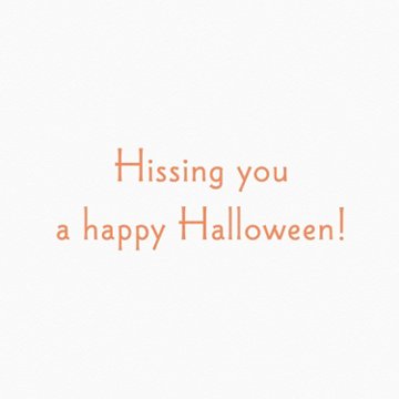 American Greetings Black Cat Halloween Card (Hissing You)
