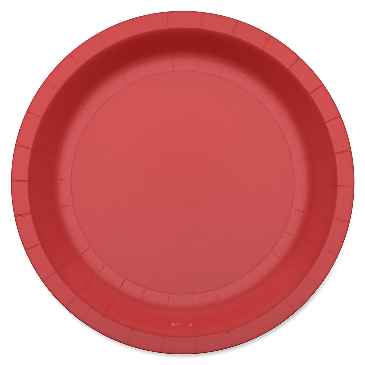 American Greetings Red 7" Paper Plates; image 1 of 3
