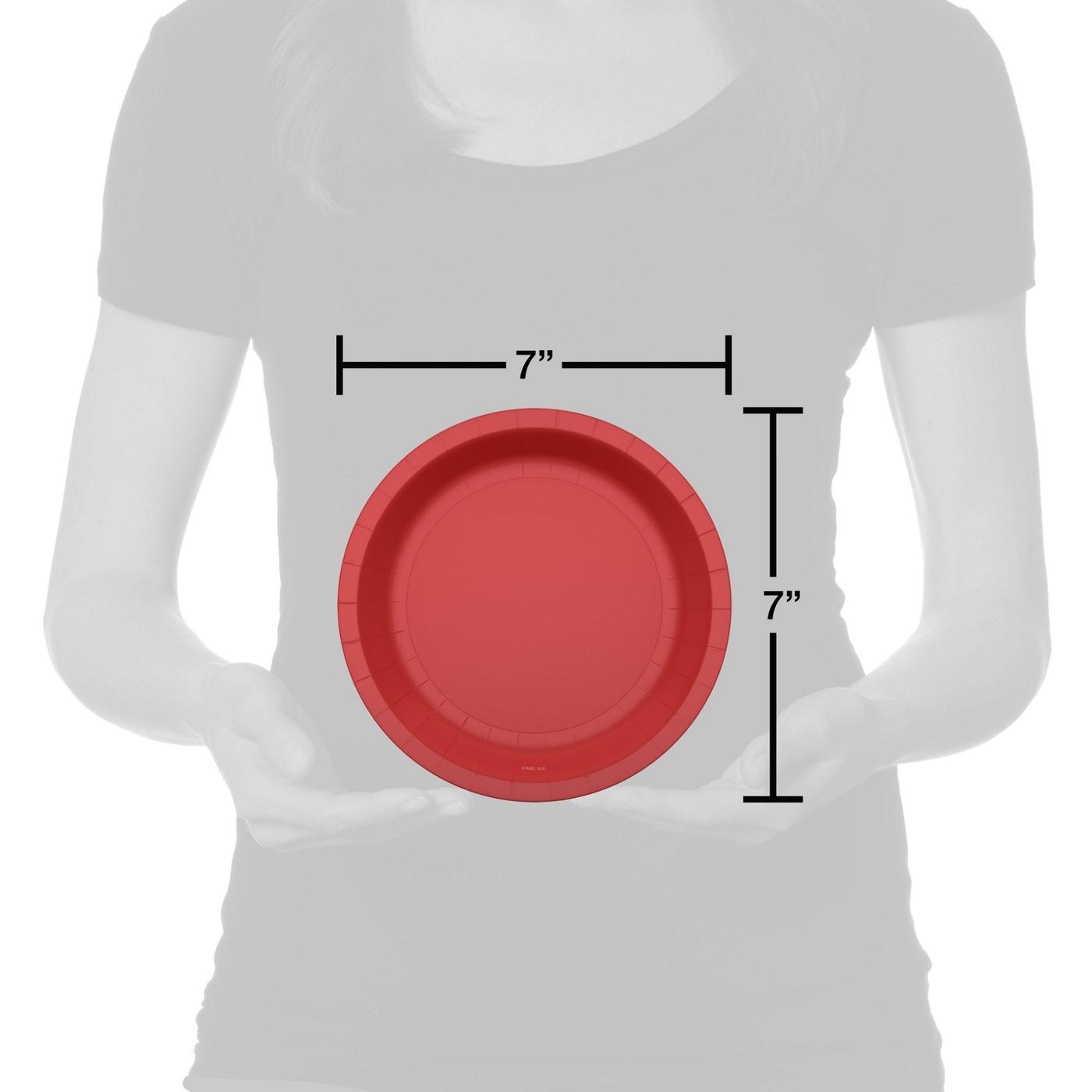 American Greetings Red 7" Paper Plates; image 2 of 3