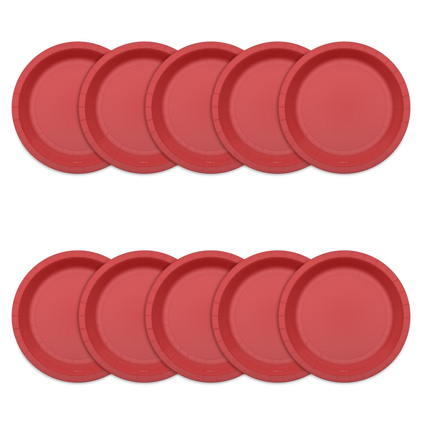 American Greetings Red 7" Paper Plates; image 3 of 3