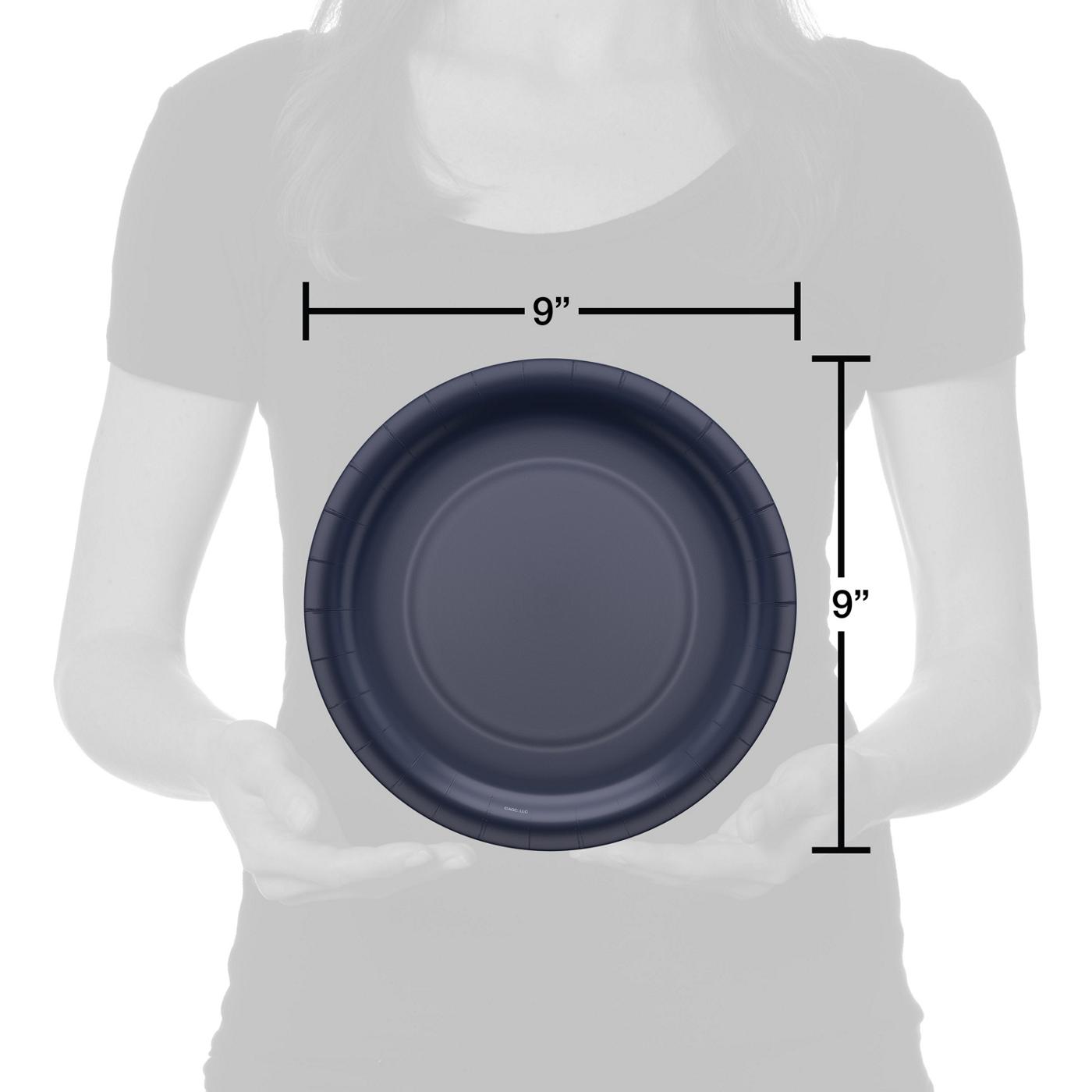 American Greetings Navy Blue 9" Paper Plates; image 3 of 3