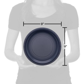 American Greetings Navy Blue 9" Paper Plates, 10 ct
