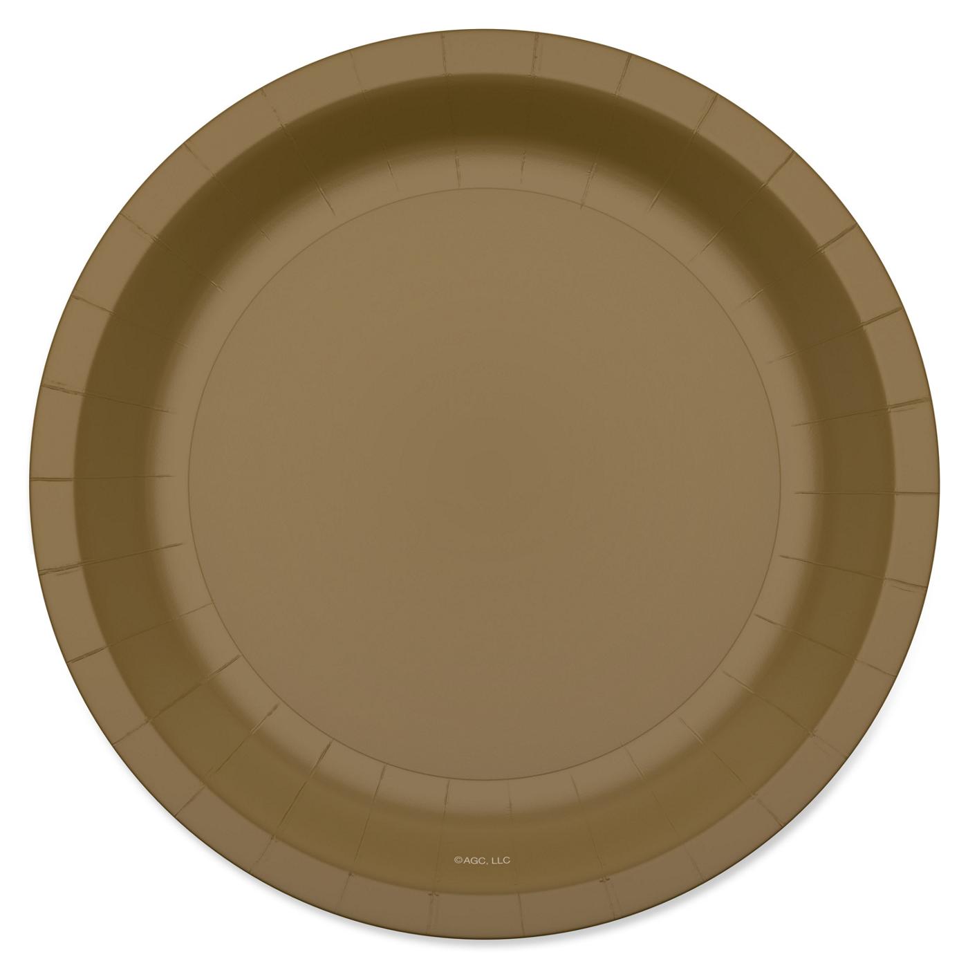 American Greetings Gold 7" Paper Plates; image 1 of 3