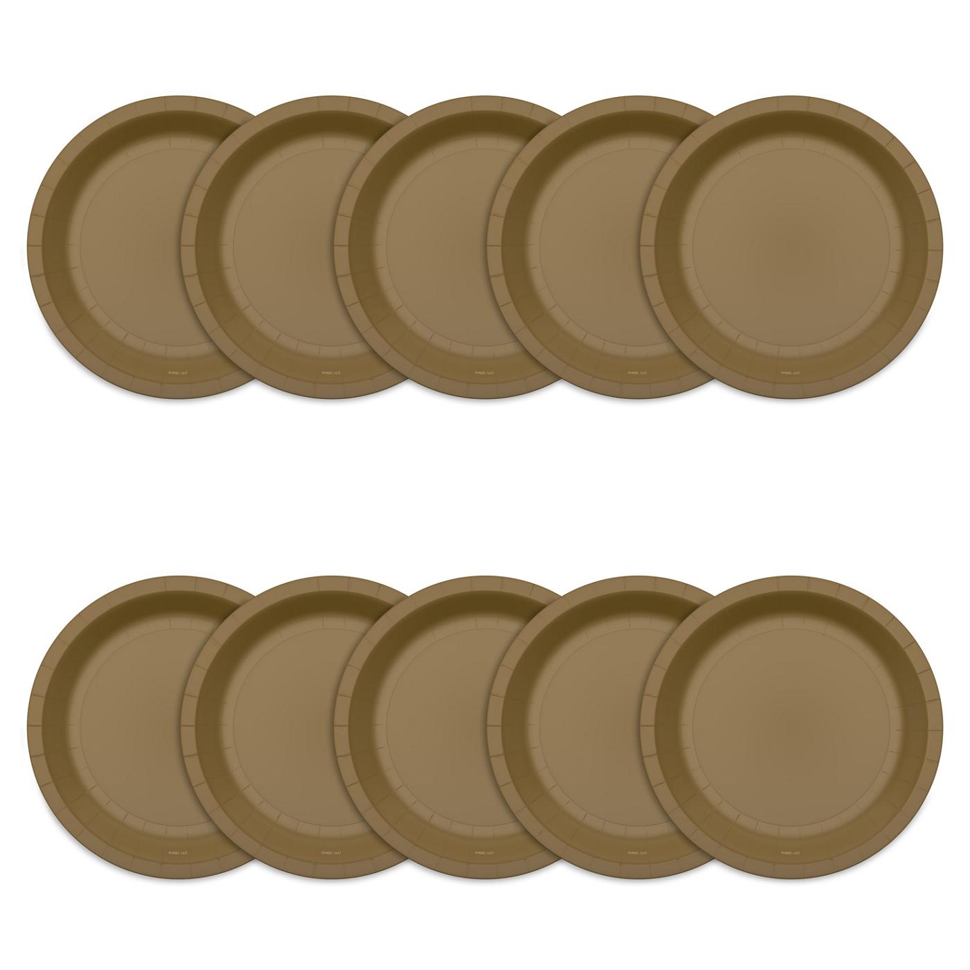 American Greetings Gold 7" Paper Plates; image 3 of 3