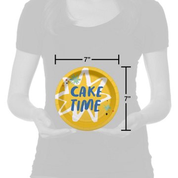 American Greetings Cake Time 7" Birthday Paper Plates, 10 ct