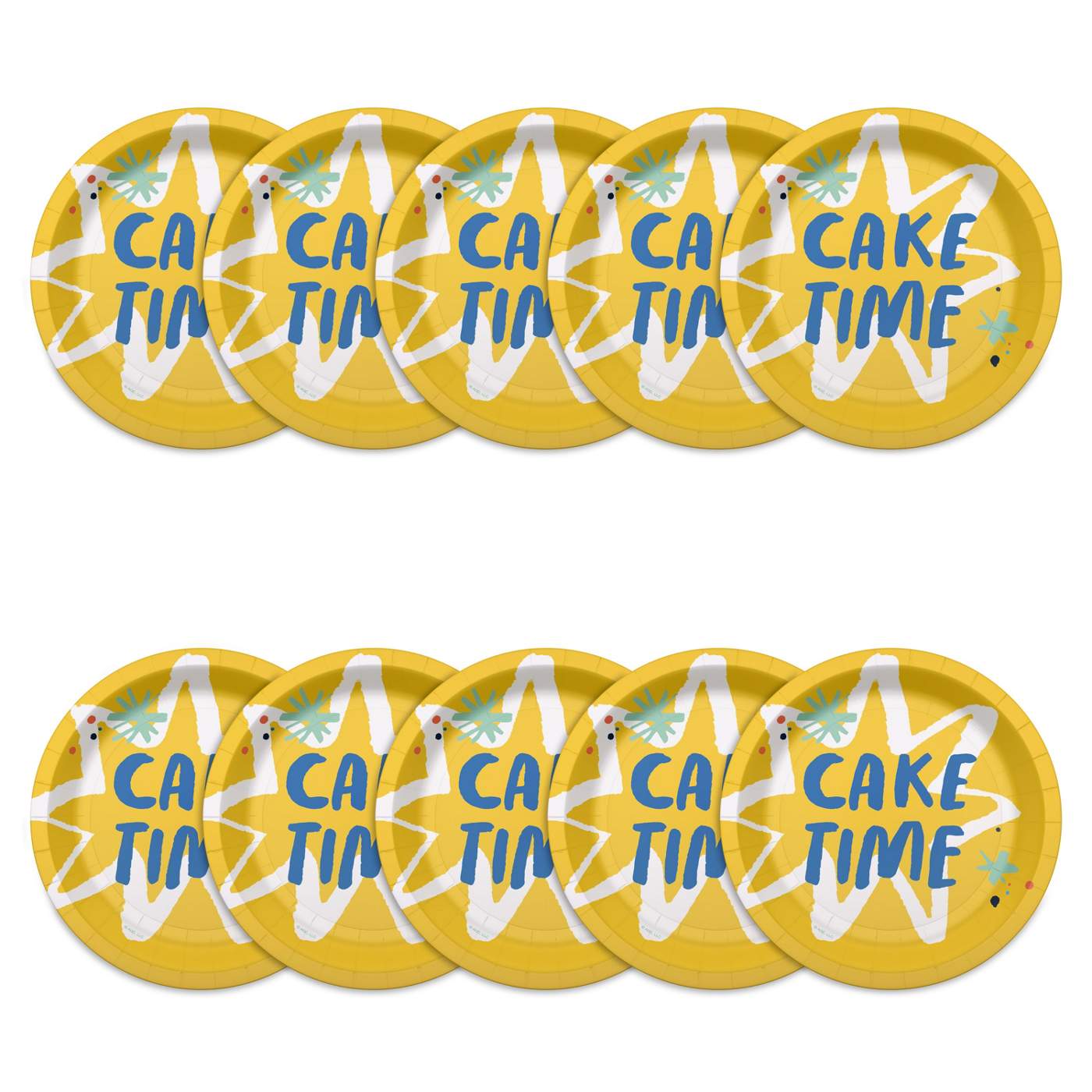 American Greetings Cake Time 7" Birthday Paper Plates; image 3 of 3