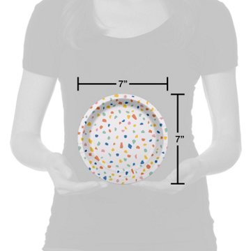 American Greetings Colorful Confetti 7" Paper Plates, 10 ct