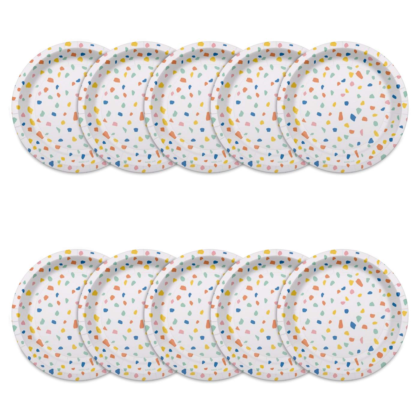 American Greetings Colorful Confetti 7" Paper Plates; image 3 of 3