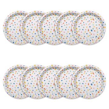 American Greetings Colorful Confetti 7" Paper Plates, 10 ct