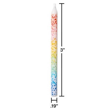 American Greetings Multi-Colored Scattered Dots Birthday Candles, 8 ct