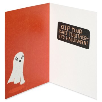 American Greetings Funny Halloween Card (Your Sheet Together), 6.75" x 4.625"