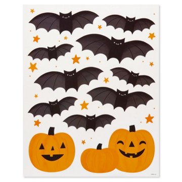 American Greetings Halloween Window Sticker Decals, Bats & Pumpkins