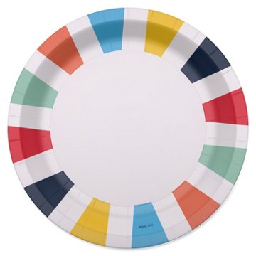 American Greetings Multicolored Deco 7" Paper Plates, 10 ct