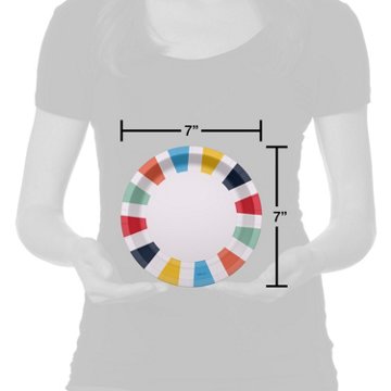 American Greetings Multicolored Deco 7" Paper Plates, 10 ct