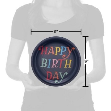 American Greetings Happy Birthday 9" Paper Plates, 10 ct
