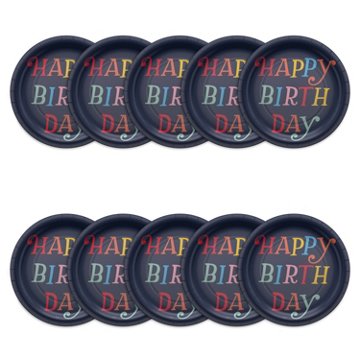 American Greetings Happy Birthday 9" Paper Plates, 10 ct