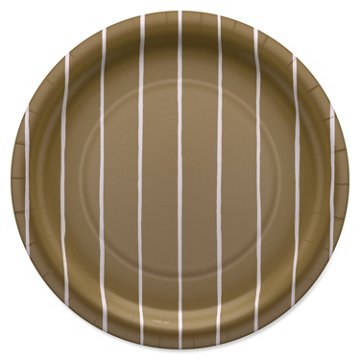 American Greetings Stripes on Gold 9" Paper Plates, 10 ct