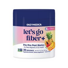 Enzymedica Let's Go Fiber + Pre/Pro/Post Biotics - Tropical, 9.21