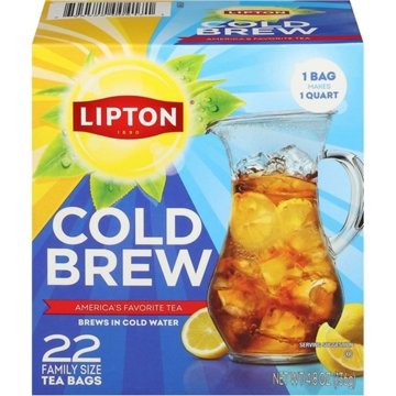 Lipton Family Size Cold Brew Tea Bags, 22 ct