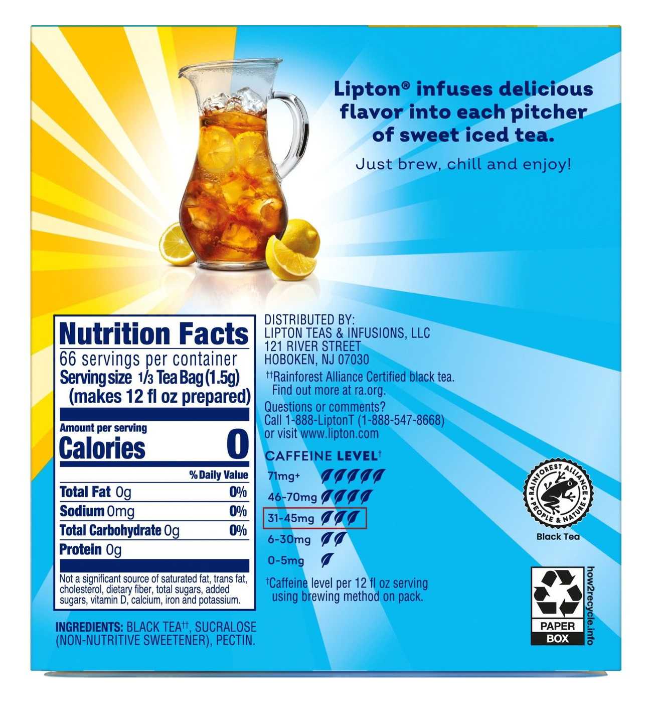 Lipton Family Size Sweet Tea Bags; image 4 of 4