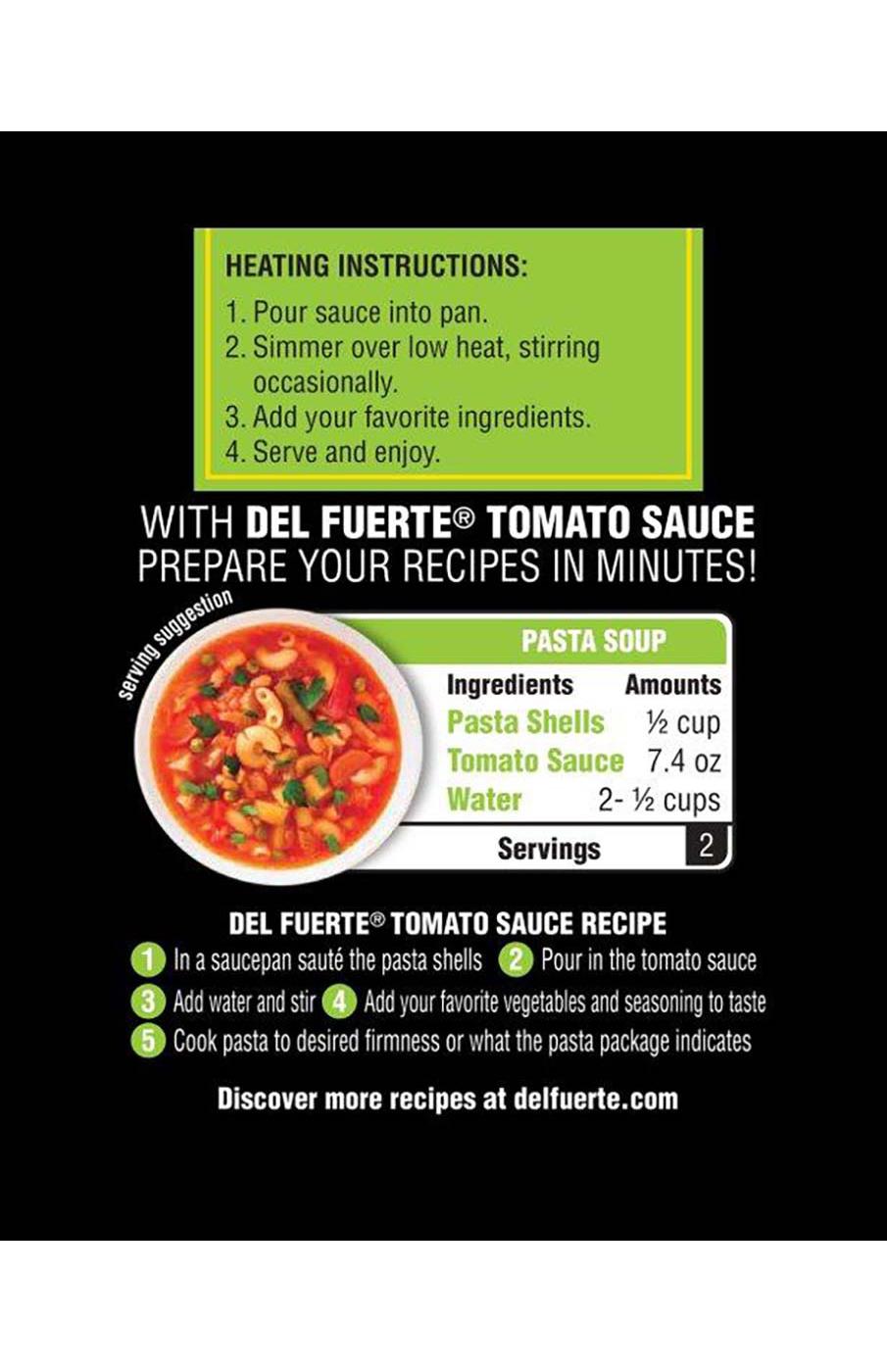 Del Fuerte Tomato Sauce Seasoned with Red Bell Pepper; image 2 of 2