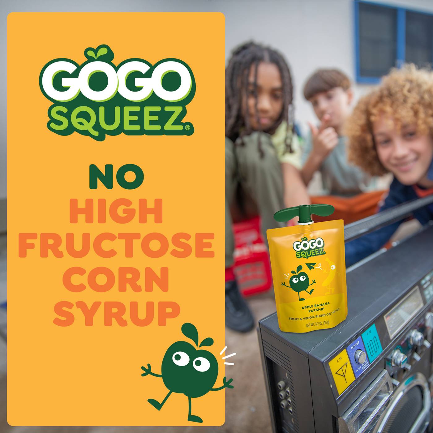 GoGo squeeZ Fruit & VeggieZ No Sugar Added Apple Banana Pear Parsnip Zucchini & Lime Variety Pouches; image 4 of 7