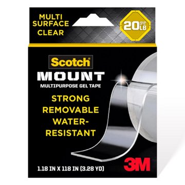 Scotch Mount Multipurpose Gel Tape, 1.18'' x 118''