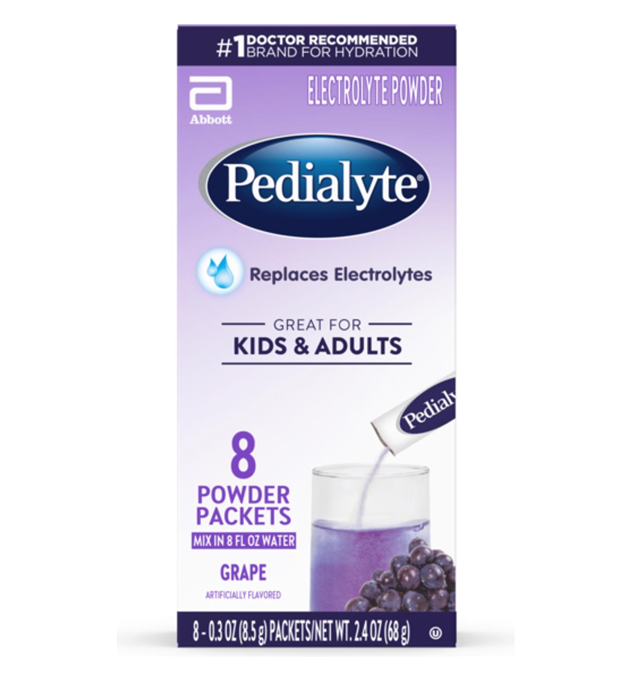 Pedialyte Electrolyte Powder Packs - Grape; image 1 of 4