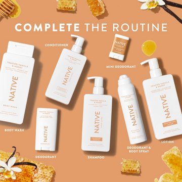 Native Toasted Vanilla & Honey Body  Wash, 18 oz