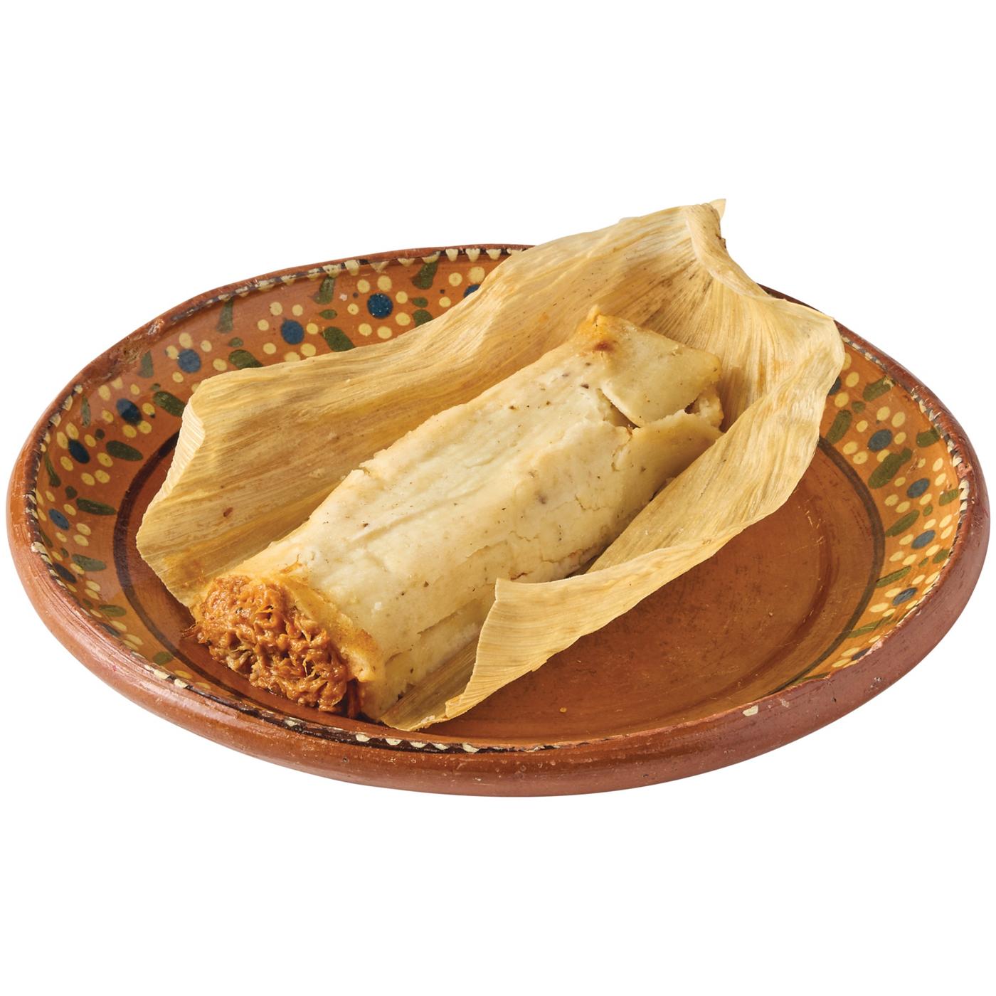 H-E-B Mi Tienda Tamales Grandes Puerco Picosito - Spicy Pork in Red Sauce; image 2 of 2