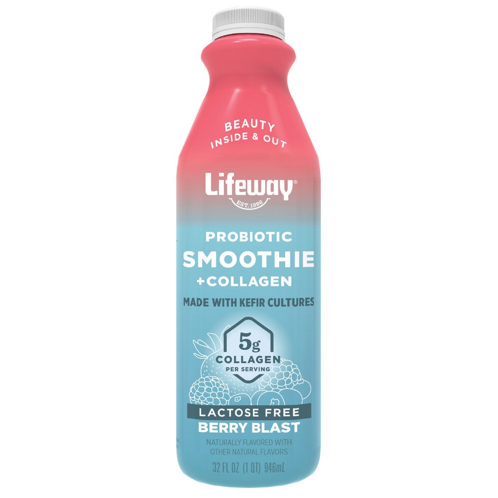Lifeway Probiotic Smoothie + Collagen - Berry Blast, 32 oz | Central Market