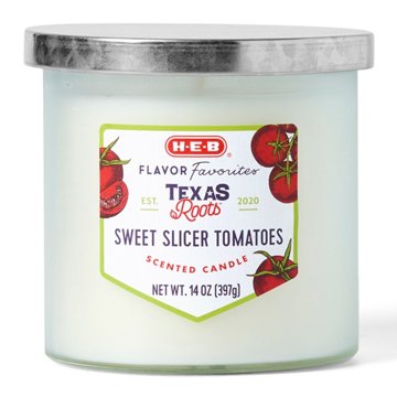 H-E-B Flavor Favorites Texas Roots Sweet Slicer Tomatoes Scented Candle, 14 oz
