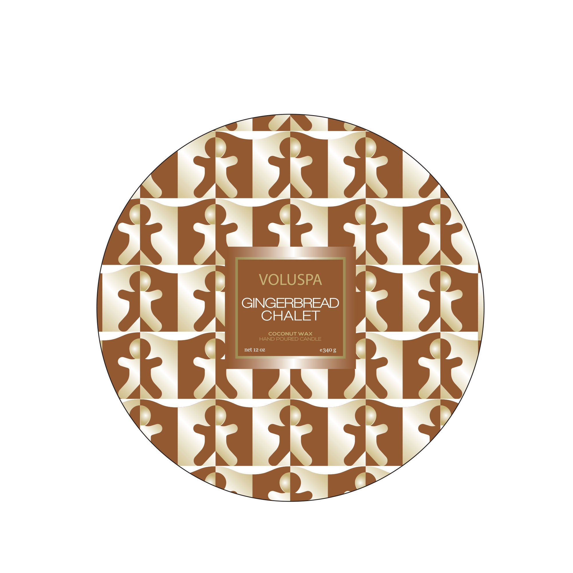 Voluspa Gingerbread Chalet 3 Wick Tin Candle, 12 oz | Central