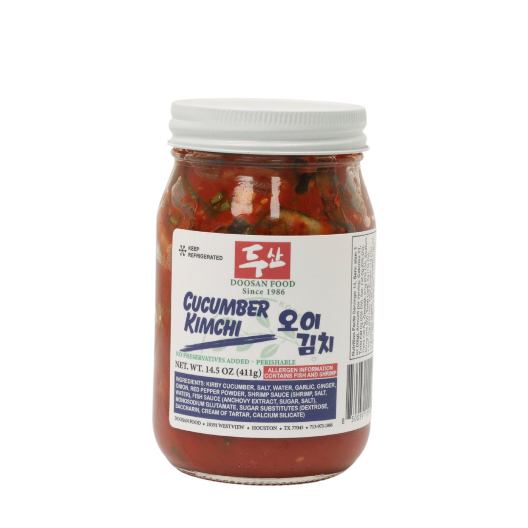 Doosan Cucumber Kimchi, 14.5 oz | Central Market - Really Into Food