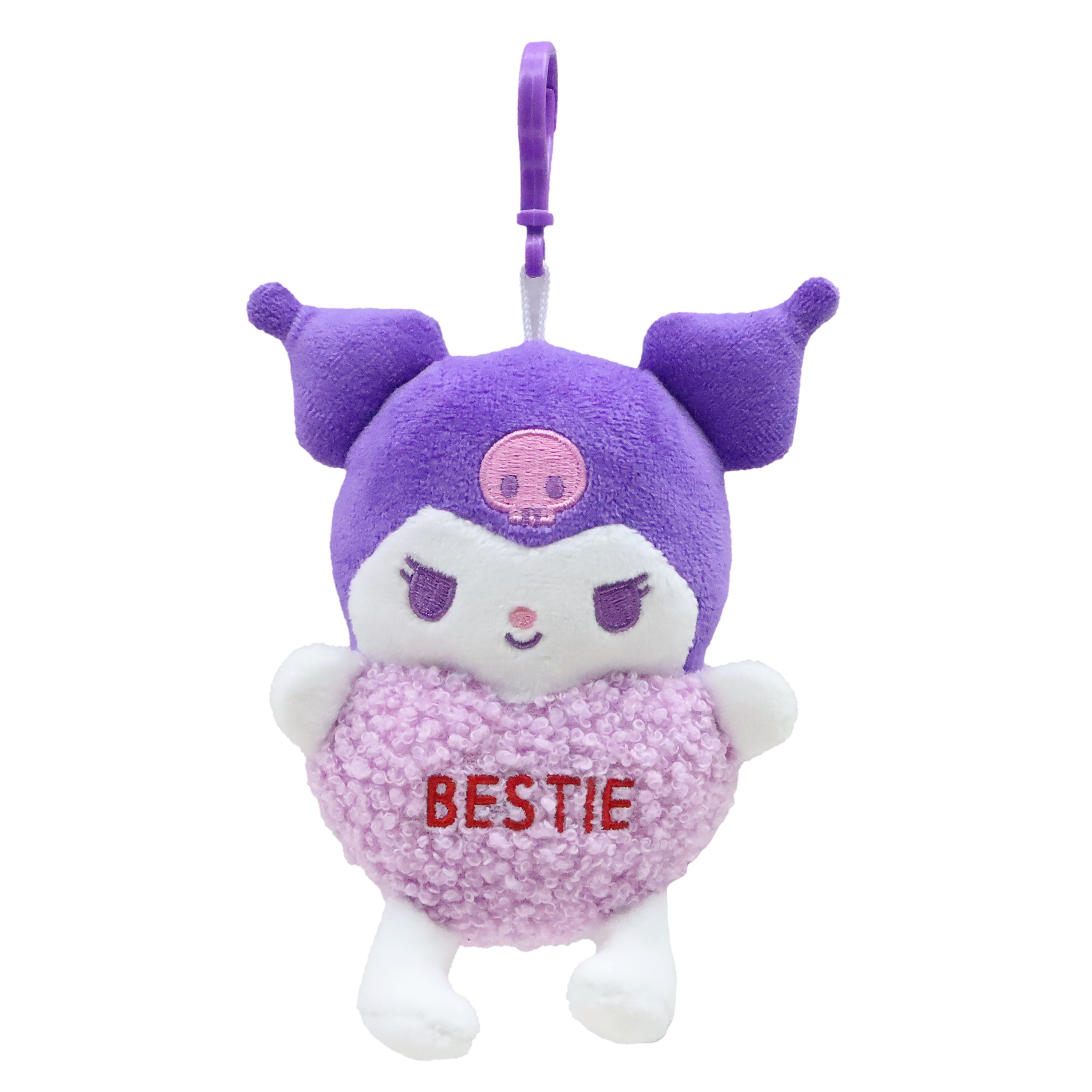 Sweethearts Hello Kitty Kuromi Valentine's Plush Backpack Clip