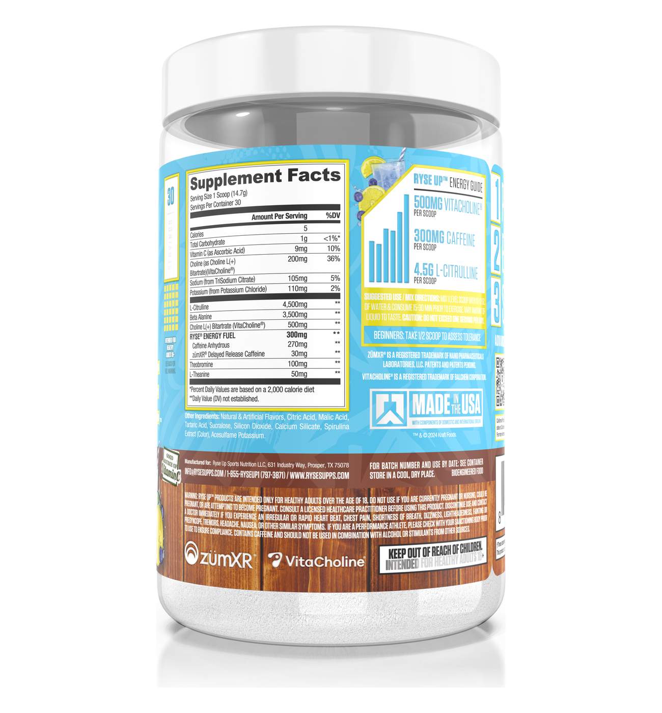 Ryse Loaded Pre-Workout - Blueberry Lemonade; image 3 of 4