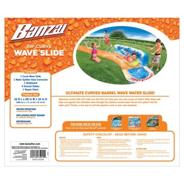 Banzai Rip Curve Wave Water Slide, 16' x 2.3' x 1.3'