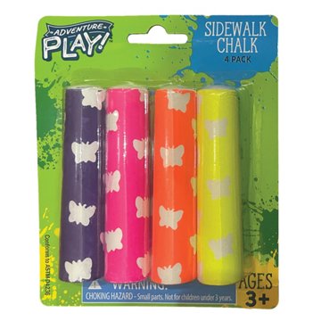 Adventure Play! Printed Sidewalk Chalk, 4 pk