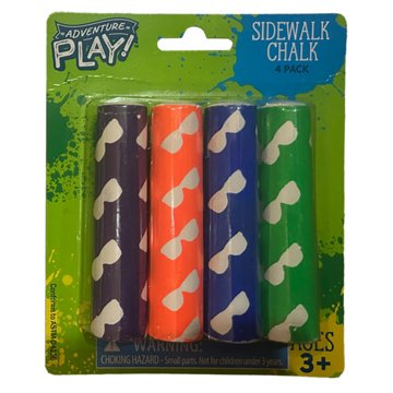 Adventure Play! Printed Sidewalk Chalk, 4 pk