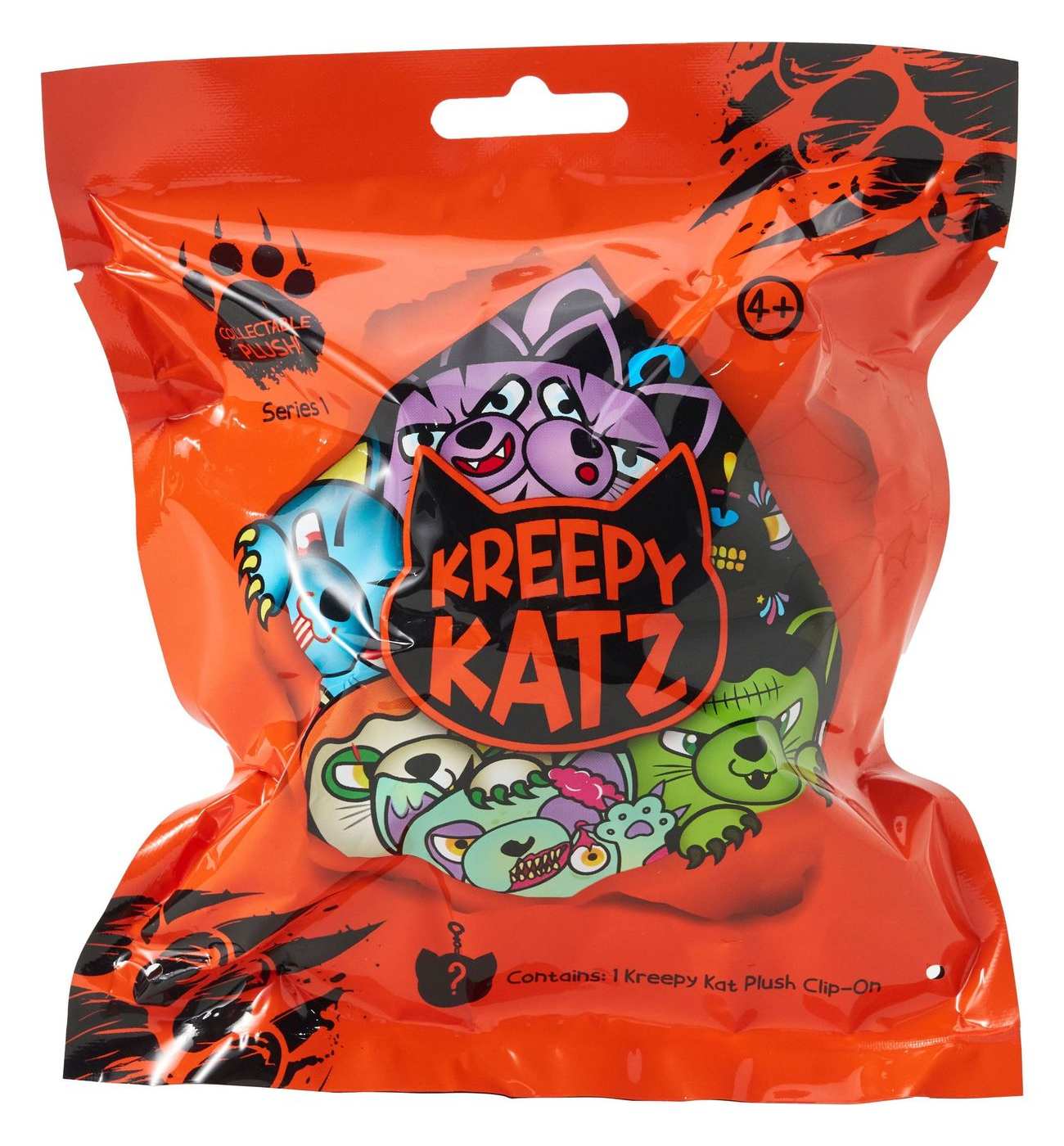 Kreepy Katz Collectible Plush Clip On - Series 1; image 1 of 9