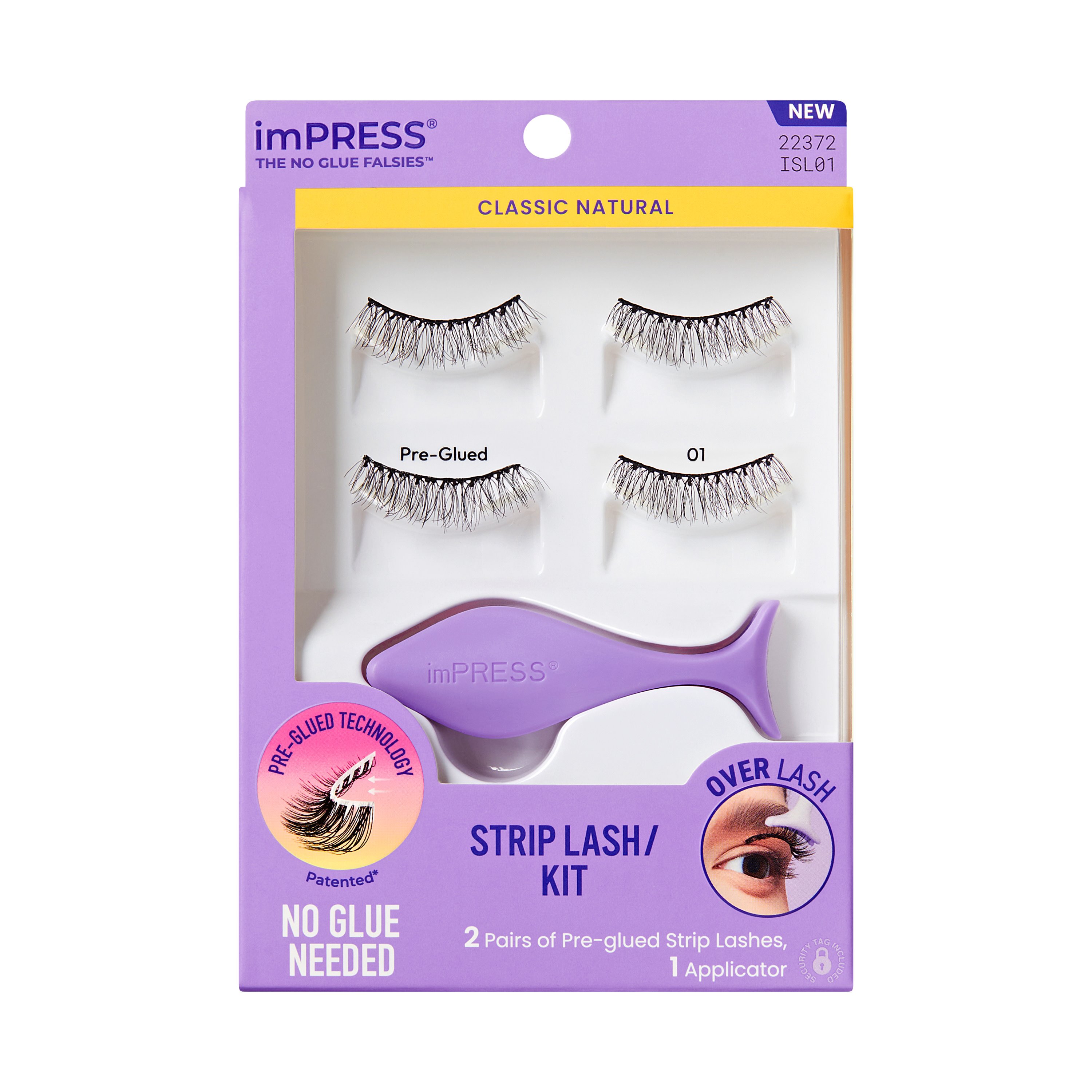 KISS imPRESS No Glue False Lashes Kit - Classic Natural 01 - Shop False ...