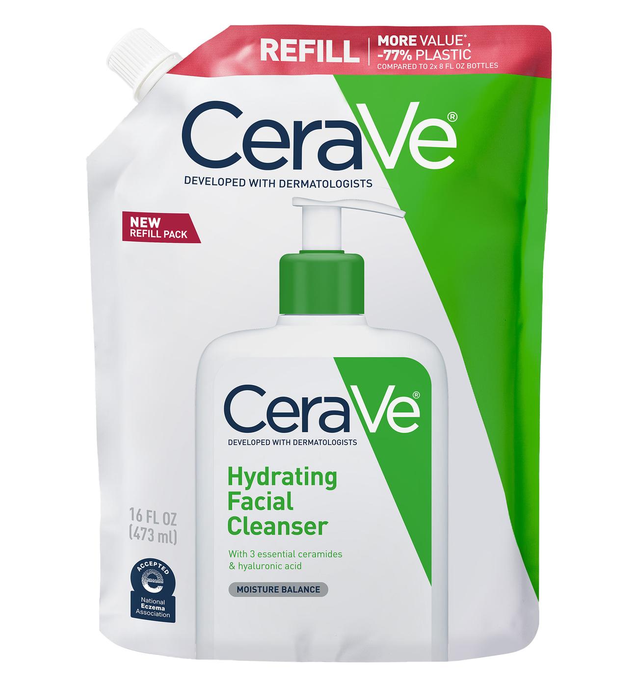 CeraVe Hydrating Cleanser Refill Pouches; image 1 of 5