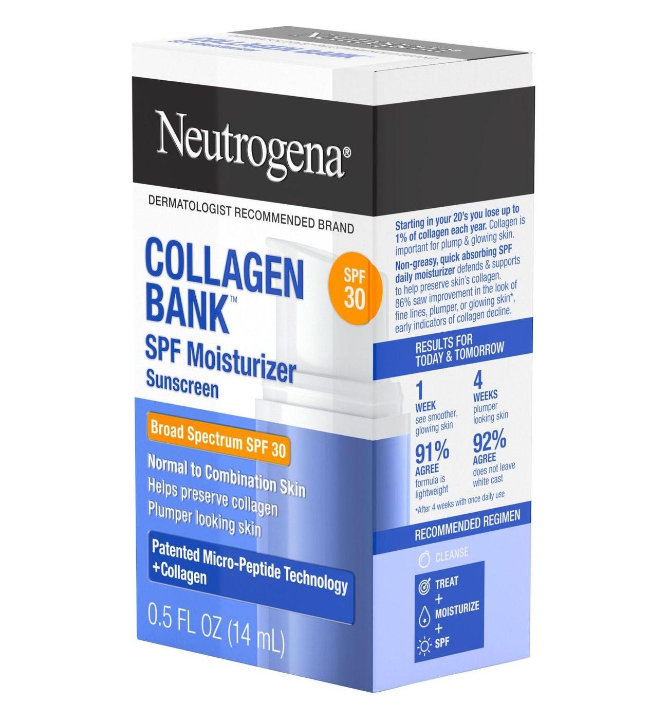 Neutrogena Collagen Bank Moisturizer Sunscreen - SPF 30; image 3 of 7
