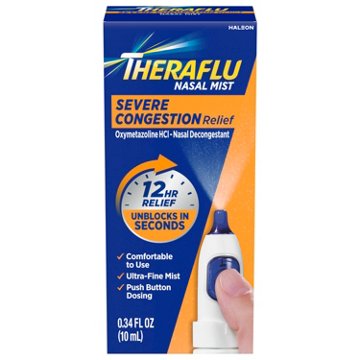 Theraflu Severe Congestion Relief Nasal Mist, 0.34 Fl Oz