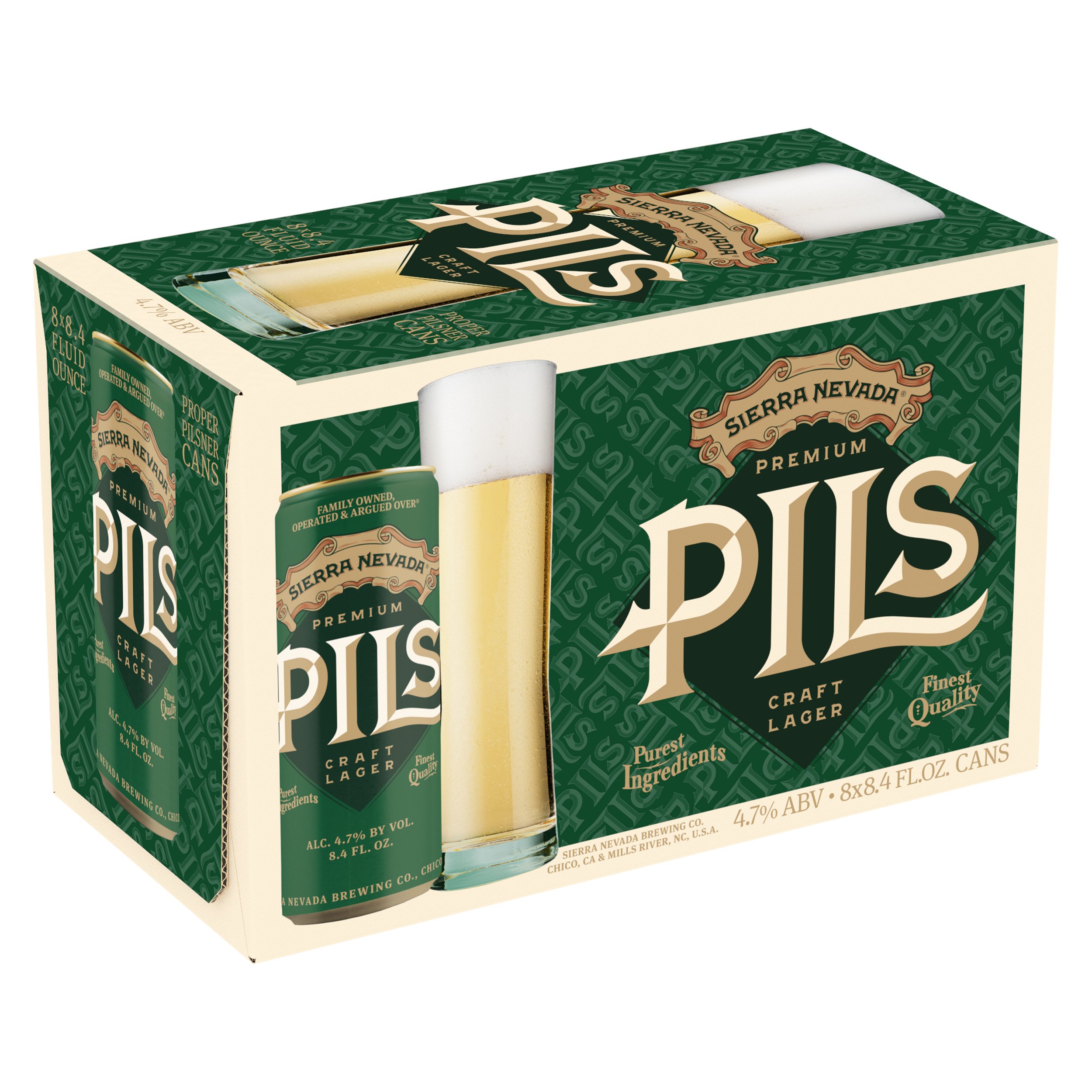 Sierra Nevada Premium Pils Craft Lager Beer 8pk Cans