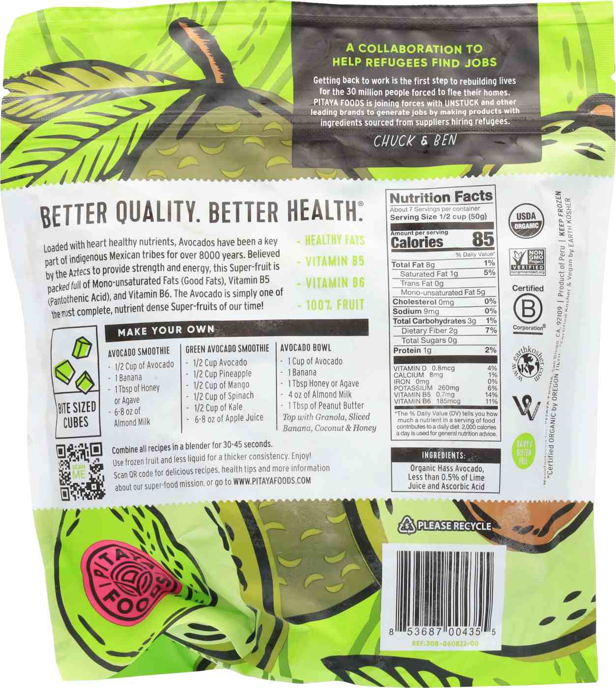 Pitaya Foods Organic Avocado Bite Sized Pieces; image 2 of 2